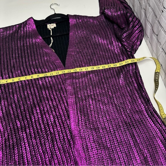 Bibi Women's Chunky knit Purple cardigan nwt size xl - Picture 4 of 9